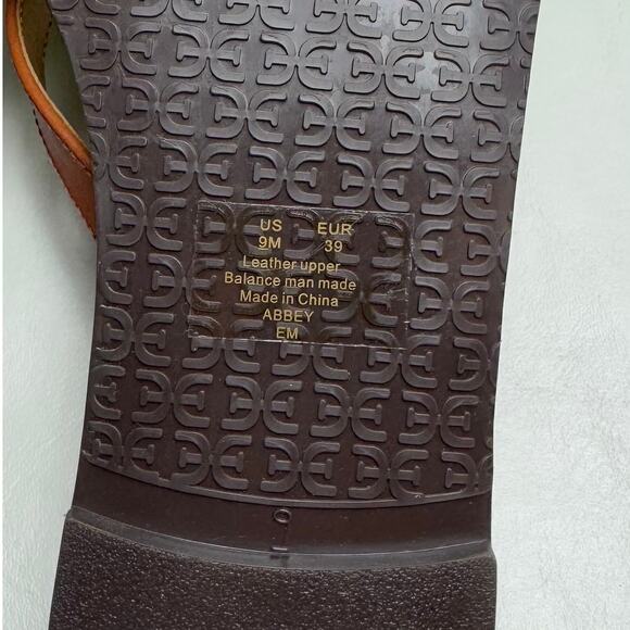New Sam Edelman Abbey Sandals in Ginger Brown Leather Women's Size 9 - Picture 9 of 10